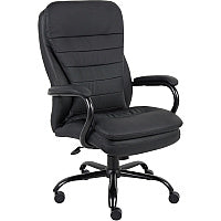 Lorell Big & Tall Double Cushion Executive High-Back Chair Black Seat Color - Leather Seat Material - Black Back Color - Leather Back Material - 5-star Base - Black - 1 Each (LLR62624)
