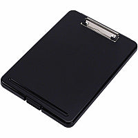 Business Source Storage Clipboard 8 1/2" x 11" Sheet Size - Plastic - Black - 1 Each (BSN37513)
