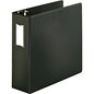 Business Source Slanted D-ring Binders 4" Binder Capacity - 3 Ring(s) - Fastener(s): D-Ring - Pocket(s): 2, Internal - Chipboard, Polypropylene - Black - PVC-free, Non-stick, Spine Label, Gap-free Ring, Non-glare, Heavy Duty, Open and Closed Tr (BSN33117)