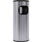 Genuine Joe Fire-safe 3-Gallon Ashtray Receptacle 3 gal Capacity - Removable Lid, Fire-Safe, Compact - Aluminum, Stainless Steel - Stainless Steel - 1 Each (GJO58883)
