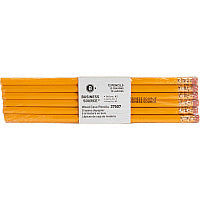 Business Source Woodcase No. 2 Pencils #2 - Yellow Wood Barrel - 1 Dozen (BSN37507)