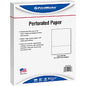 PrintWorks Professional Pre-Perforated Paper for Invoices, Statements, Gift Certificates & More Letter - 8 1/2" x 11" - 20 lb Basis Weight - Sustainable Forestry Initiative (SFI) - Perforated - White - 500 / Ream (04128)