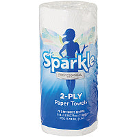 Sparkle(R) Premium Kitchen Paper Towels, 2-Ply, 70 Sheet Roll 2 Ply - 8.80" Width x 11" Length - 70 Sheets/Roll - White - Paper - 1 Roll (2717201)