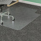 Lorell Medium-pile Chairmat Carpeted Floor - 48" Length x 36" Width x 0.133" Thickness - Lip Size 10" Length x 19" Width - Vinyl - Clear - 1 Each (LLR82822)