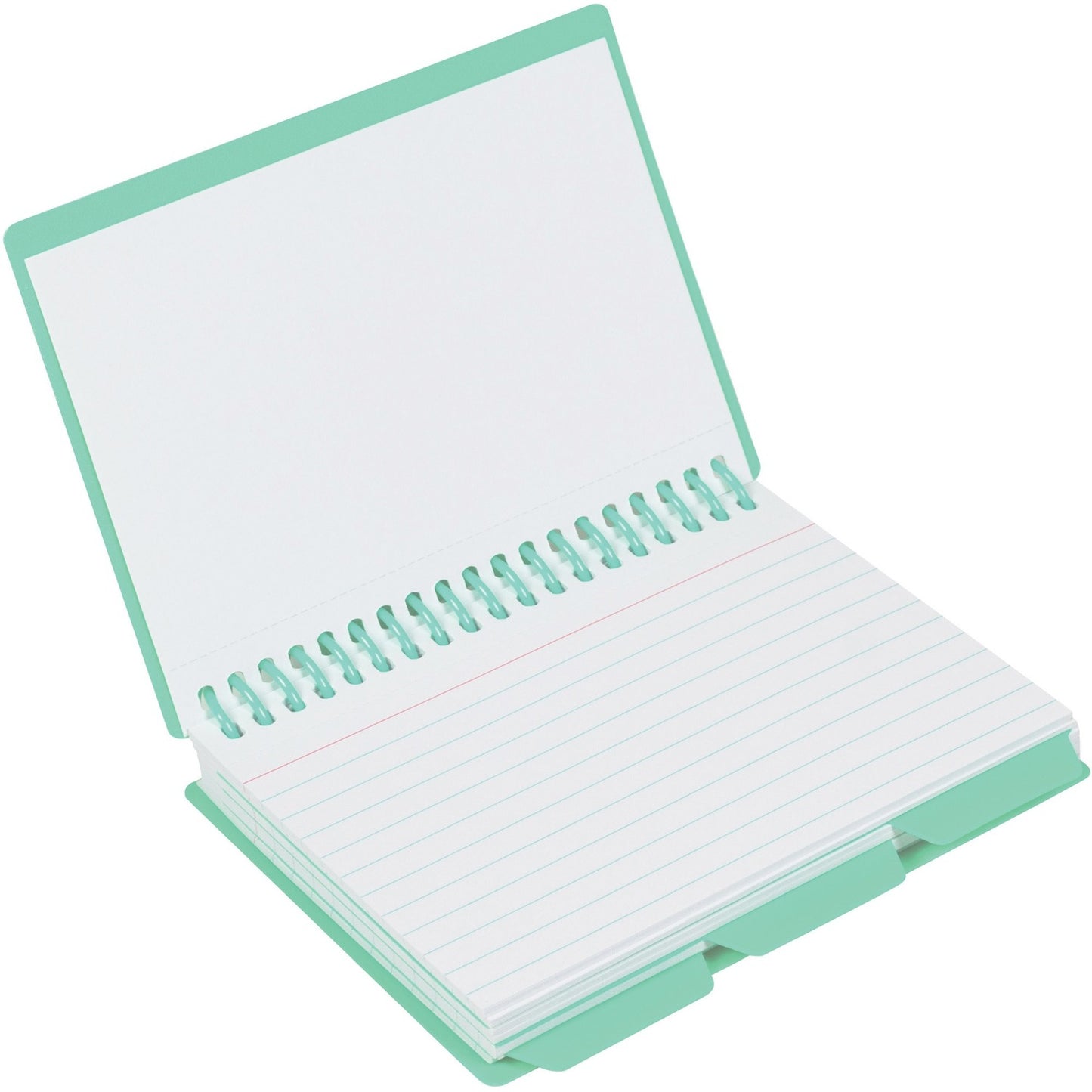 C-Line Spiral Bound Index Card Notebook with Index Tabs Spiral Bound - 3" x 6" Sheet Size - Assorted Paper - Clear Cover - Repositionable Divider, Perforated, Index Sheet, Portable - 1 Each (48750)