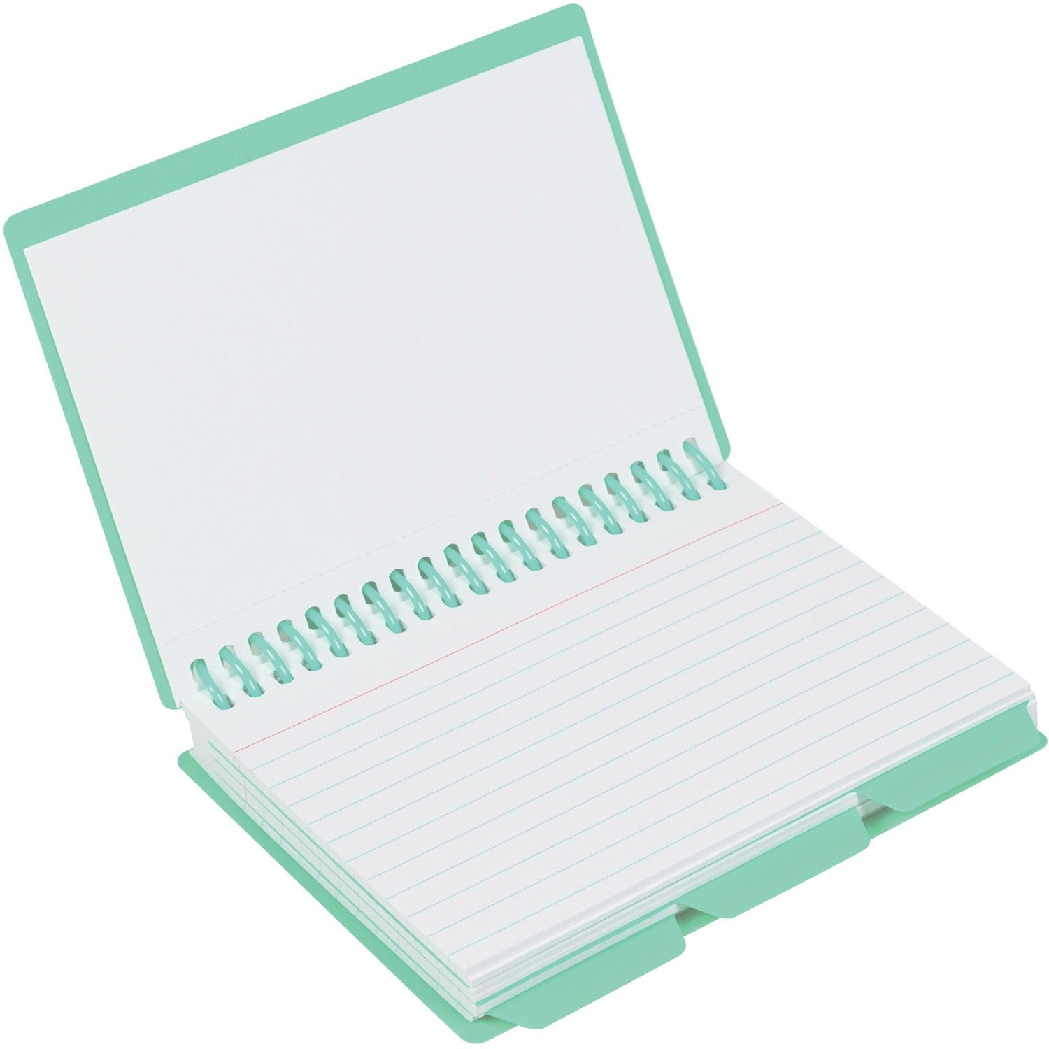 C-Line Spiral Bound Index Card Notebook with Index Tabs Spiral Bound - 3" x 6" Sheet Size - Assorted Paper - Clear Cover - Repositionable Divider, Perforated, Index Sheet, Portable - 1 Each (48750)