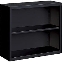 Lorell Fortress Series Bookcase 34.5" Width x 13" Depth x 30" Height - 2 x Shelf(ves) - Black - Powder Coated - Steel - Recycled (LLR41282)