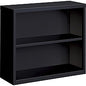 Lorell Fortress Series Bookcase 34.5" Width x 13" Depth x 30" Height - 2 x Shelf(ves) - Black - Powder Coated - Steel - Recycled (LLR41282)