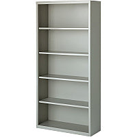 Lorell Fortress Series Bookcase 34.5" Width x 13" Depth x 72" Height - 5 x Shelf(ves) - Light Gray - Powder Coated - Steel - Recycled (LLR41289)