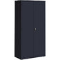 Lorell Fortress Series Storage Cabinet 36" Width x 18" Depth x 72" Height - 5 x Shelf(ves) - Recessed Locking Handle, Hinged Door, Durable - Black - Powder Coated - Steel - Recycled (LLR41308)