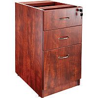 Lorell Essentials Series Box/Box/File Fixed File Cabinet 28.5" Height x 15.5" Width x 21.9" Depth - 3 x Box, File Drawer(s) - Finish: Laminate, Cherry (LLR69604)