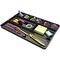 Deflecto Sustainable Office Drawer Organizer 9 Compartment(s) - 1.13" Height x 14" Width x 9.13" Depth - 30% Recycled - Black - 1 Each (38104)