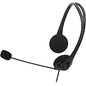 Compucessory Lightweight Stereo Headphones with Mic Stereo - Mini-phone (3.5mm) - Wired - 32 Ohm - 20 Hz to 20 kHz - Over-the-head - Binaural - Semi-open - 5.92 ft Cable - Black (15154)