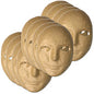 Creativity Street Paper Mache Masks Decoration - 8" Height x 6" Width x 3" Depth - Natural - Paper - 12 / Set (419012)