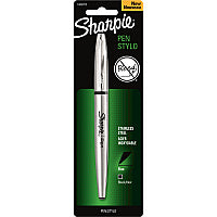 Sharpie Stainless Steel Pen Fine Pen Point - Refillable - Black Ink - Stainless Steel Stainless Steel Barrel - 1 / Pack (1800702)
