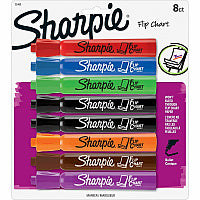Sharpie Flip Chart Marker Bullet Marker Point - Assorted Ink - Water Based - 8 / Pack (22480PP)