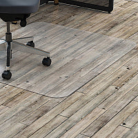 Lorell Big & Tall Chairmat Hard Floor, Vinyl Floor, Tile Floor, Wood Floor - 48" Length x 36" Width x 0.133" Thickness - Rectangular - Polycarbonate - Clear - 1 Each (LLR69706)