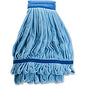 Genuine Joe Microfiber Wet Mophead Refill Medium - MicroFiber - Blue - 1 Each (GJO47539)