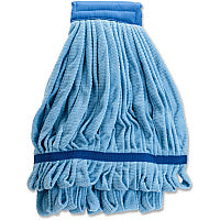 Genuine Joe Microfiber Wet Mophead Refill Large - MicroFiber - Blue - 1 Each (GJO47540)