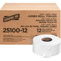 Genuine Joe(R) Jumbo Toilet Paper, 2-Ply, 1,000-ft., 12 Rolls 2 Ply - 3.25" Width x 1000 ft Length - 9" Roll Diameter - 3 19/64" Core - White - 12 / Carton (GJO2510012)
