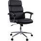 Lorell High-back Office Chair Black Seat Color - Bonded Leather Seat Material - Black Back Color - Bonded Leather Back Material - 1 Each (LLR20018)