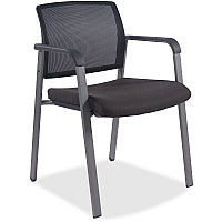 Lorell Mesh Back Guest Chair Black Seat Color - Fabric Seat Material - Black Back Color - Mesh Back Material - 1 Each (LLR30956)