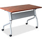 Lorell Flip Top Training Table Rectangle Top - Four Leg Base - 4 Legs - 23.60" Table Top Width x 60" Table Top Depth - 29.50" Height x 59" Width x 23.63" Depth - Training - Cherry - Nylon - Melamine Top Material - 1 Each (LLR60720)