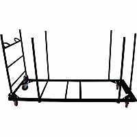 Lorell Blow-Mold Rectangular Table Trolley Cart Steel - 30.25" Width x 75.88" Depth x 45.25" Height - Charcoal - For 20 Devices - 1 Each (LLR65956)
