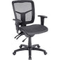 Lorell Mid-Back Mesh Swivel Office Chair Black Frame Color - 5-star Base - Black, Silver - 1 Each (LLR86904)