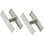 Lorell 180-degree Straight Panel Connectors 1.25" Width x 2.25" Depth x 0.63" Height - Aluminum - Aluminum - 2 / Set (LLR90259)