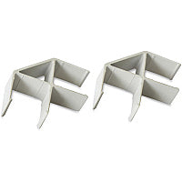 Lorell 90-Degree Panel Connectors 2.25" Width x 2.25" Depth x 0.63" Height - Aluminum - Aluminum - 2 / Set (LLR90260)