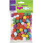 Creativity Street 1/2" Glitter PomPons Art, Craft, Decoration, Jewelry, ClassRoom Project - 80 Piece(s) x 0.5" Diameter - Assorted - Acrylic - 80 / Pack (811601)