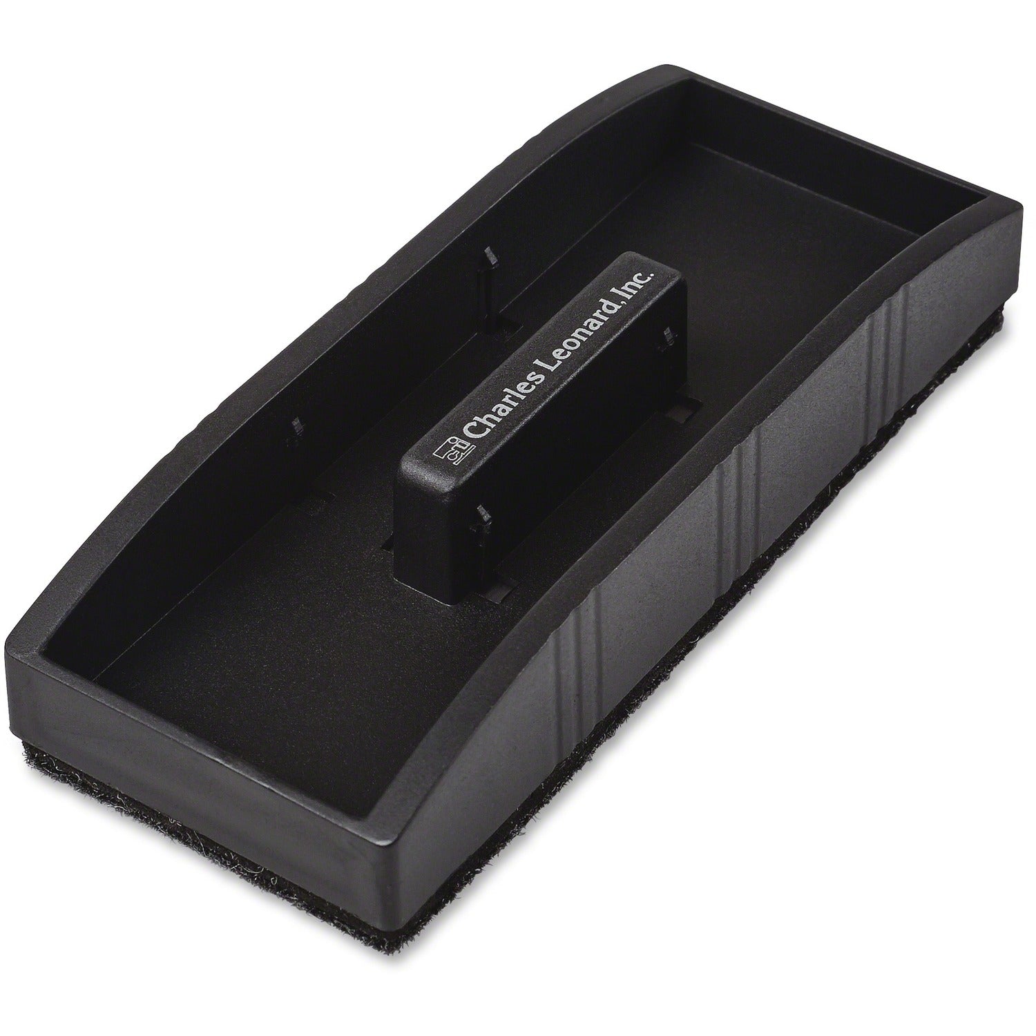 CLI Magnetic Whiteboard Eraser 2" Width x 5" Length - Used as Mark Remover - Built-in Marker Storage, Magnetic - Black - 1 Each (74530)