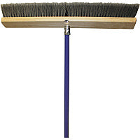 Genuine Joe All-Purpose Sweeper Polypropylene Bristle - 24" Handle Width x 60" Handle Length - Metal Handle - Gray - 1 Each (GJO20129)