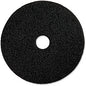 Genuine Joe Black Floor Stripping Pad 20" Diameter x 1" Thickness - Stripping, Floor - 175 rpm to 350 rpm Speed Supported - Resilient, Heavy Duty, Flexible, Dirt Remover, Long Lasting, Abrasive, Rotate - Fiber, Resin - Black - 5 / Carton (GJO90220)