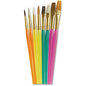 Creativity Street Assorted Paint Brush Set Translucent Handle - 8 / Set (5133)