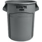 Rubbermaid Commercial Brute 20-Gallon Vented Container 20 gal Capacity - Round - Handle, Reinforced, UV Coated, Fade Resistant, Damage Resistant, Warp Resistant, Crack Resistant, Crush Resistant - 22.9" Height x 19.4" Diameter - Plastic - Gray (262000GY)