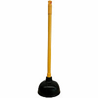 Genuine Joe Value Plus Plunger 5.75" Cup Diameter - 23" Length - Yellow - Toilet, Drain, Pipe (GJO85130)
