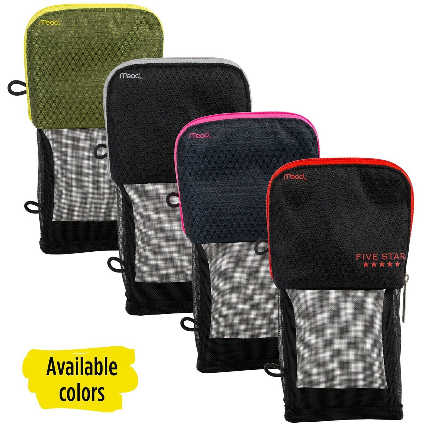 Acco Five Star Stand 'N Store Carrying Case (Pouch) Pencil, Accessories - Assorted Puncture Resistant - Fabric Body - 1 Each (50516)