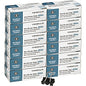 Business Source Fold-back Binder Clips Mini - 0.6" Width - 0.25" Size Capacity - for Paper - Black - Tempered Steel - 1 Dozen/Pack - 12 / Box (BSN65364BX)