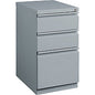 Lorell 20" Box/Box/File Mobile File Cabinet with Full-Width Pull 15" Width x 19.9" Depth x 27.8" Height - 3 x Drawer(s) for Box, File - Letter - Ball-bearing Suspension, Drawer Extension, Durable, Recessed Drawer - Gray - Steel - Recycled (LLR79135)