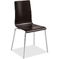 Safco Bosk Stack Chair Espresso Seat Color - Plywood Seat Material - Espresso Back Color - Plywood Back Material - Chrome Plated Steel Frame Material - Four-legged Base - 2 / Carton (4298ES)