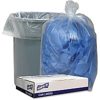 Genuine Joe Low Density Can Liners 33 gal Capacity - 39" Length x 33" Width x 1.40 mil (36 Micron) Thickness - Low Density - Clear - Recycled - 100 / Carton (GJO29129)