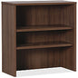 Lorell Essentials Series Stack-on Bookshelf 36" Height x 36" Width x 15" Depth - 2 Shelve(s) - Material: MFC, Polyvinyl Chloride (PVC) - Finish: Walnut, Laminate - Stackable - For Office, Book, Binder, Display Screen (LLR69975)