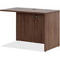 Lorell Essentials Series Return Shell 29.5" Height x 47.3" Width x 23.6" Depth Return, x 1" Thickness Top - Finish: Laminate, Walnut - Grommet, Cord Management, Durable, Adjustable Feet, Modesty Panel (LLR69979)