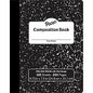 Pacon Composition Book 100 Sheets - 200 Pages - College Ruled Front Ruling - 0.28" Ruled - 9.75" Height x 7.5" Width x 0.1" Length - White Paper - Black Marble Cover - Durable, Hard Cover - 1 Each (MMK37106)