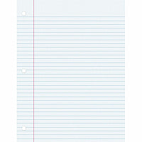 Pacon College Ruled Filler Paper 100 Sheets - College Ruled Front Ruling - 0.28" Ruled - Red Margin - 3 Hole(s) - 8" x 10 1/2" Sheet Size - White Paper - Smooth, Punched - 100 / Pack (MMK09221)