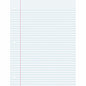 Pacon College Ruled Filler Paper 100 Sheets - College Ruled Front Ruling - 0.28" Ruled - Red Margin - 3 Hole(s) - 8" x 10 1/2" Sheet Size - White Paper - Smooth, Punched - 100 / Pack (MMK09221)