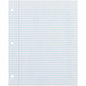 Decorol Recycled Filler Paper 500 Sheets - College Ruled Front Ruling - 0.28" Ruled - Red Margin - 3 Hole(s) - Letter - 8 1/2" x 11" Sheet Size - White Paper - Eco-friendly, Recyclable, Acid-free, Chlorine-free, Hole-punched - Recycled - 500 / Pack (2417)