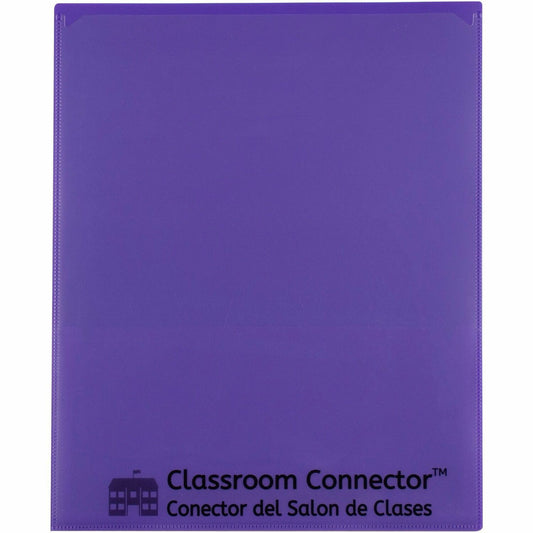 C-Line Classroom Connector Letter Report Cover 8 1/2" x 11" - 2 Internal Pocket(s) - Purple - 25 / Box (32009)
